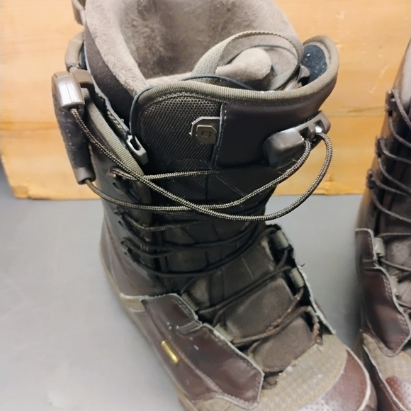 Men's Brown Snowboard Boots Salomon Dialogue - Picture 4 of 14